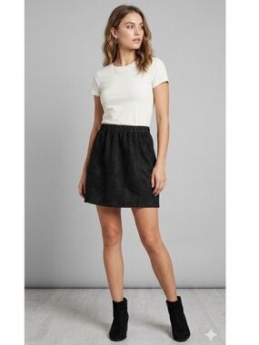 NWT Matilda Jane Black Faux Suede Elastic-Waist Mini Size S